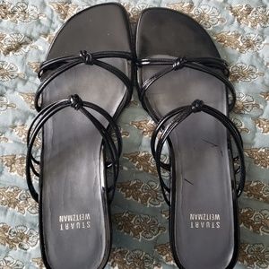 Stuart Weitzman black strap sandals